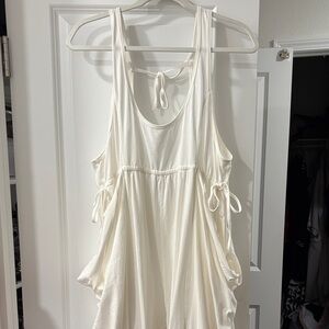 Anthropologie Cream Sleeveless Jumpsuit